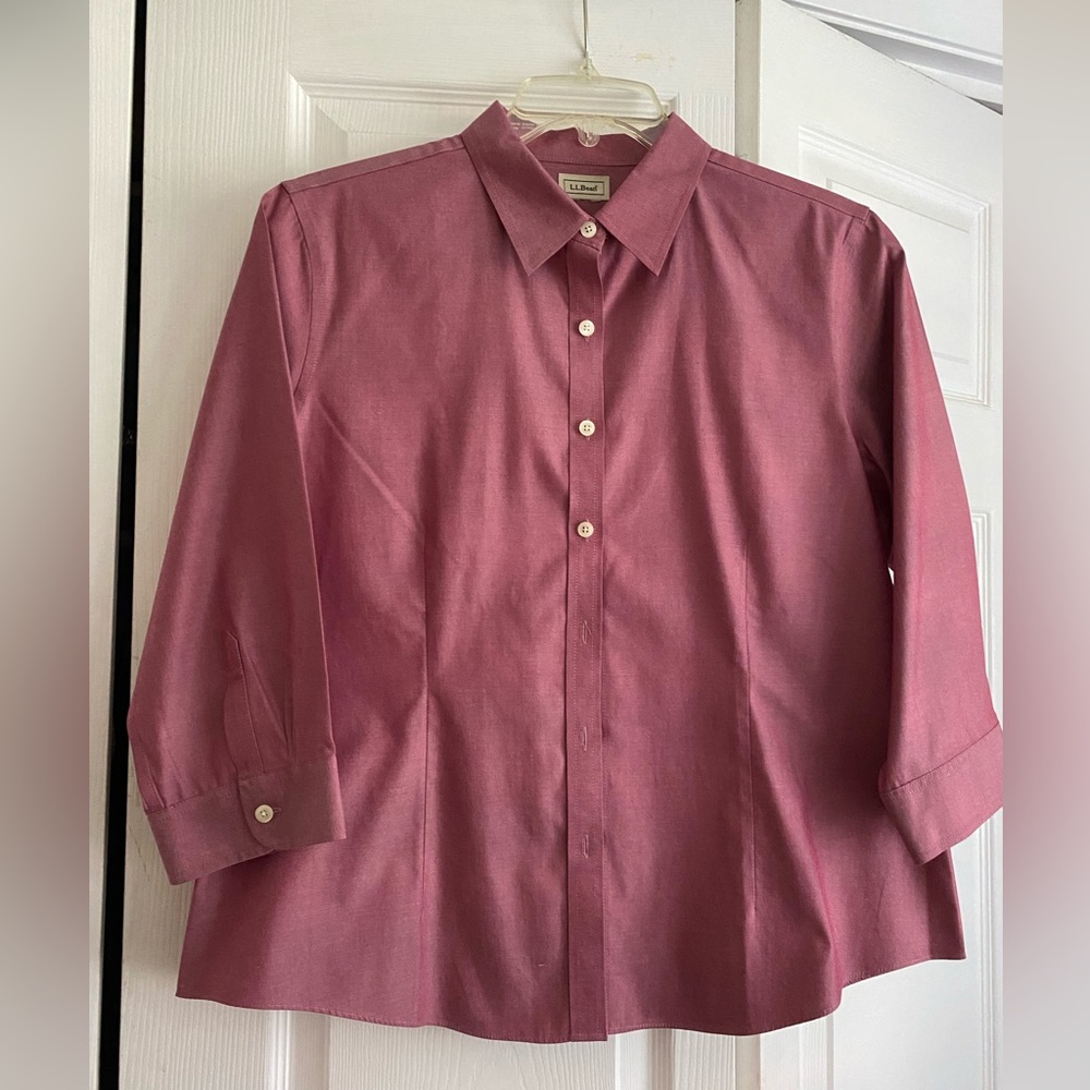 Women’s button down top 3/4 sleeves,  L. L Bean NWOT